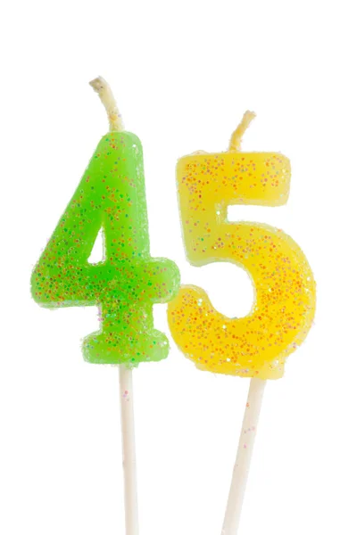 Birthday Candles Number Close — Stock Photo, Image