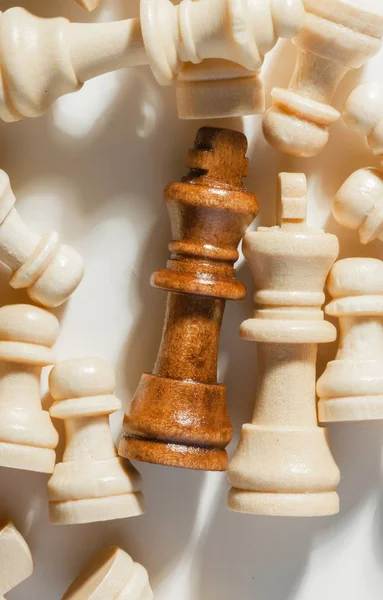 Chess game or chess pieces on white background