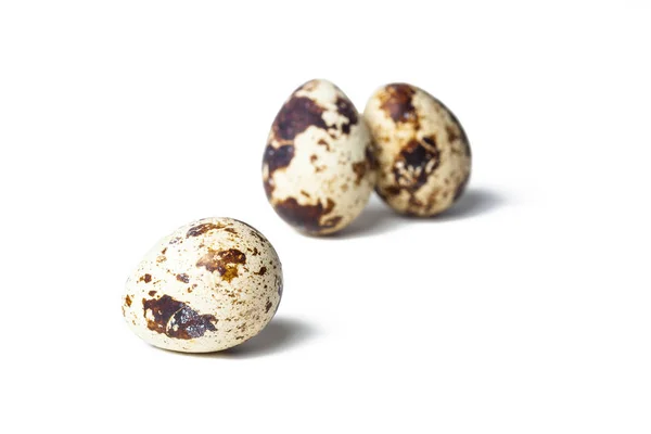 Αυγά Ορτυκιού Απομονώνονται Λευκό Φόντο — Φωτογραφία Αρχείου