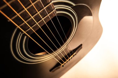 klasik gitar detayını yakın çekim 