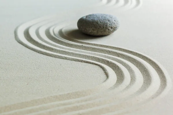 Zen Giardino Pietra Vista Vicino Sulla Sabbia — Foto Stock