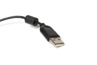 USB kablosunu izole üzerinde beyaz arka plan