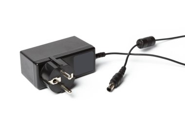 ac adaptörü üzerinde beyaz izole