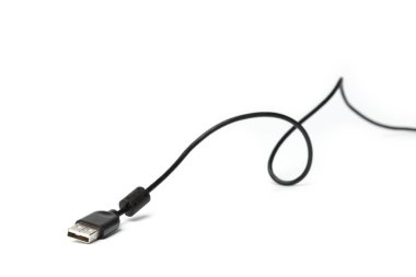 USB kablosunu izole üzerinde beyaz arka plan