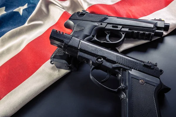 Armas Fuego Bandera Americana — Foto de Stock