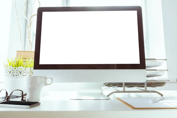 Working Place Computer Work Equipment — Stock Photo, Image