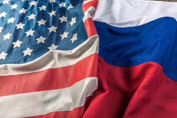 Vlag Van Verenigde Staten Rusland Vlag — Stockfoto