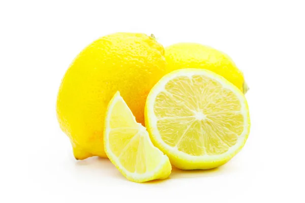 Limone Isolato Bianco — Foto Stock