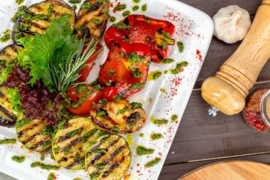 ızgara sebze yakın çekim 