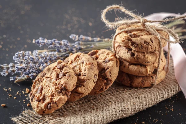 Close Van Chocolate Chunk Cookies — Stockfoto