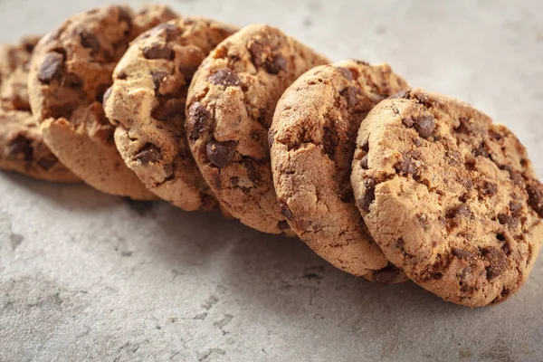 close up of chocolate chunk cookies