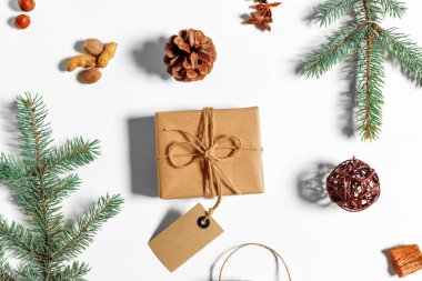 Noel dekorasyon arka plan kopya alanı ile