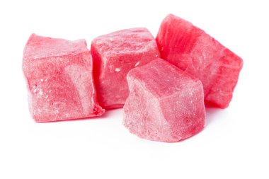 Lezzetli Türk lokumu beyazda izole