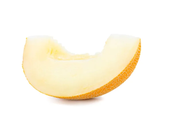 Skivad Melon Isolerad Vit Bakgrund — Stockfoto