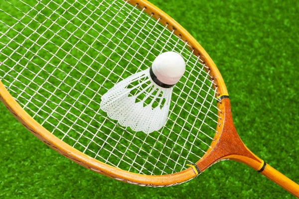 Badminton Sur Herbe Vue Rapprochée — Photo