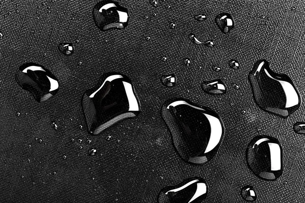 Water Drops Splash Black Floor Close View — Stock Photo, Image