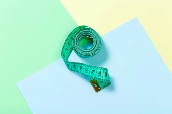 Измерительная Лента Цветном Фоне — стоковое фото