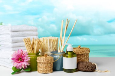 Tahta masadaki spa tedavisinin bileşimi