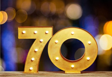 Ampulleri, yakından görmek parlayan ile büyük plastik numaraları