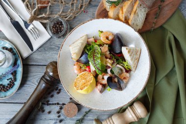 deniz ürünleri, yakından görmek dan salata