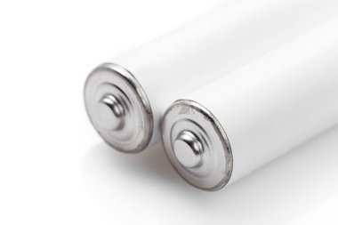 Beyaz bir arka plan yakından görmek pille