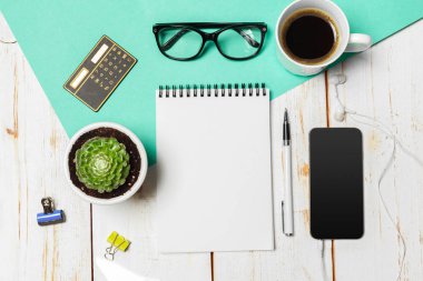 Ofis resepsiyon masası kahve ve kopya alanı ile