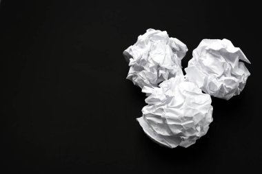 ball of white papers on background,close up clipart