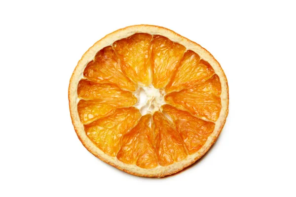 Gedroogde Citrusvruchten Geïsoleerd Wit Close Weergave — Stockfoto