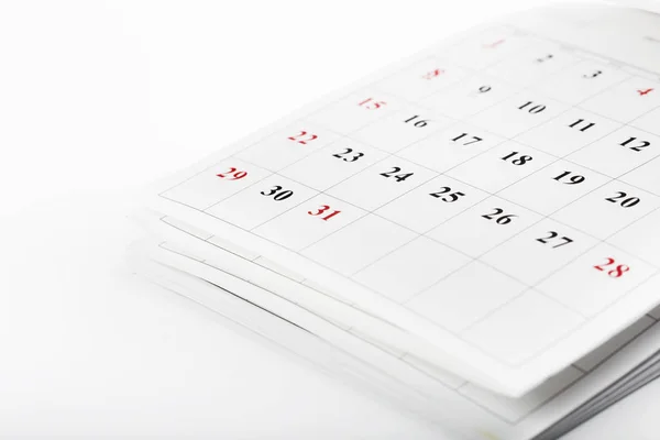 Páginas Calendário Fechar Conceito Tempo Negócios — Fotografia de Stock