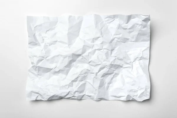 White Crumpled Paper Close View — Stock Photo, Image