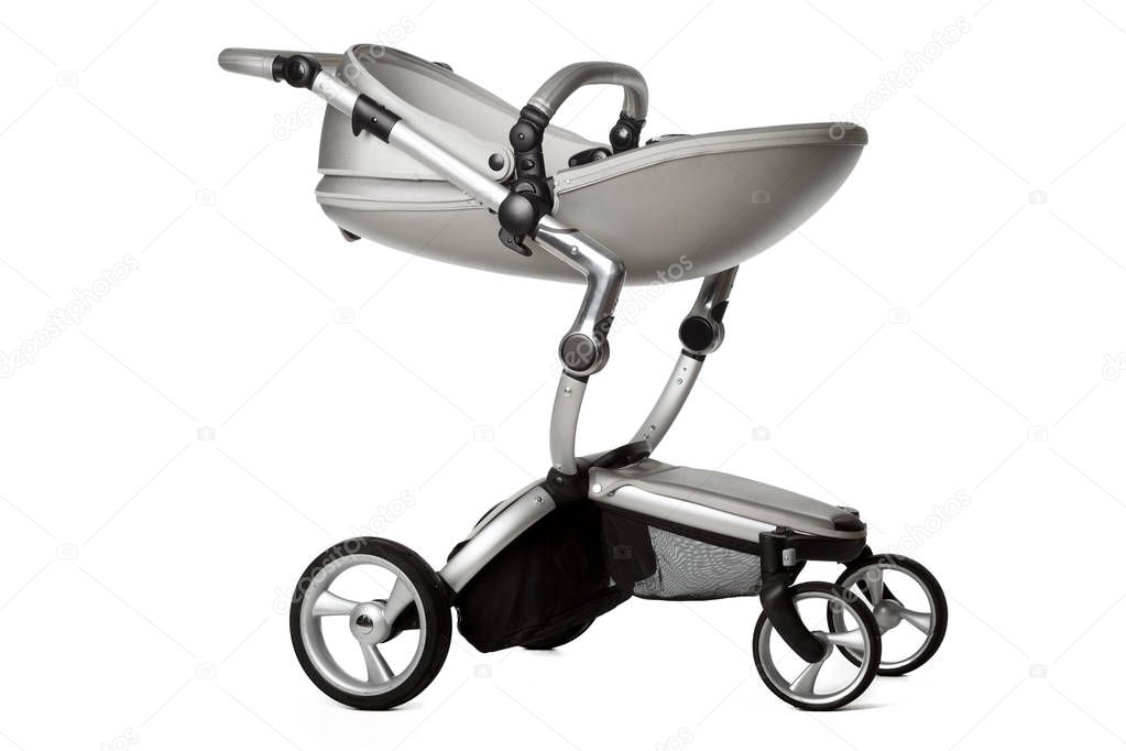baby carriage isolated on a white background