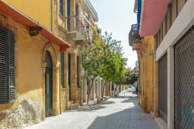 Avrupa'nın eski bir şehir sokak sahne