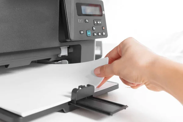 Printer Workplace Table — Stock Photo, Image