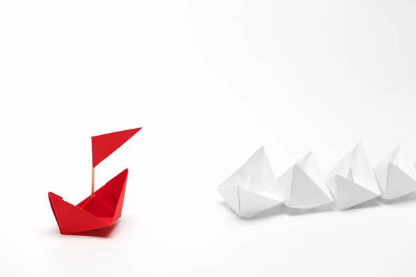 Winner Red Paper Ship — Stock Photo, Image