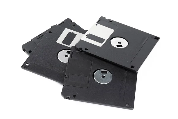Diskety Izolované Bílém Pozadí — Stock fotografie