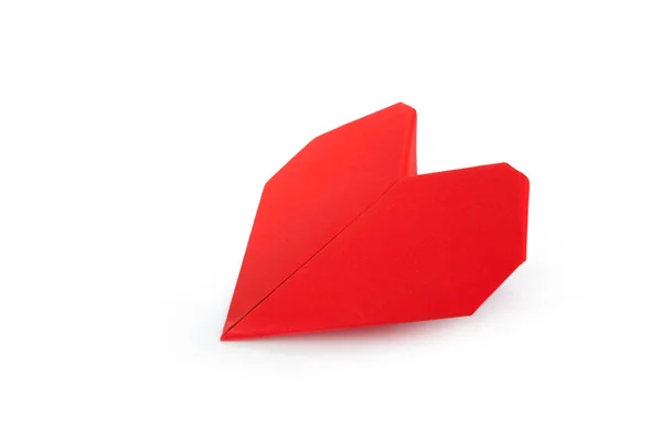 Origami Καρδιά Σύμβολο Ημέρα Του Αγίου Βαλεντίνου — Φωτογραφία Αρχείου