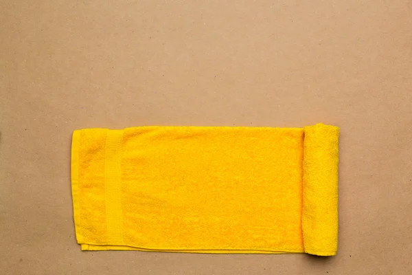 Yellow Spa Towel Top View — Stock Photo, Image