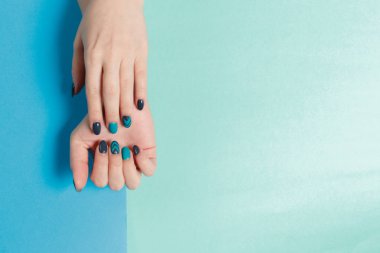 Şık şık kadın manikür.