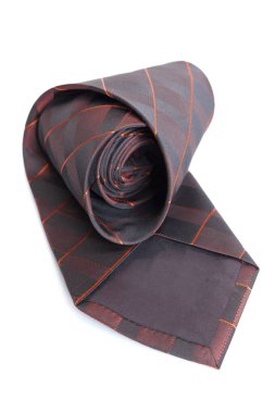 izole üzerinde beyaz kravat, görünümü Kapat