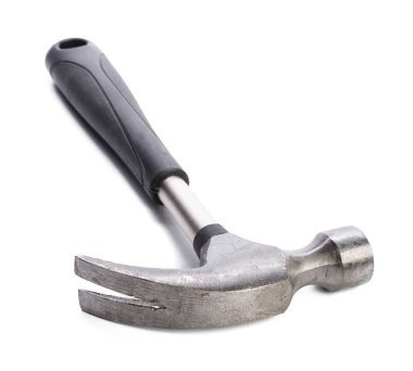 Beyaz bir arka plan üzerinde izole çekiç