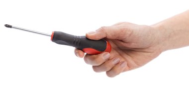 Tornavida beyaz arkaplanda izole edildi