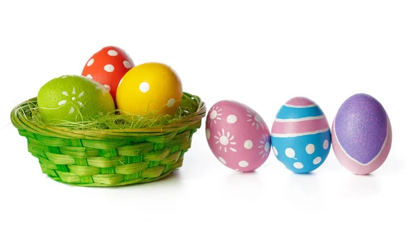 Easter Eggs Isolated White — Stock Photo, Image