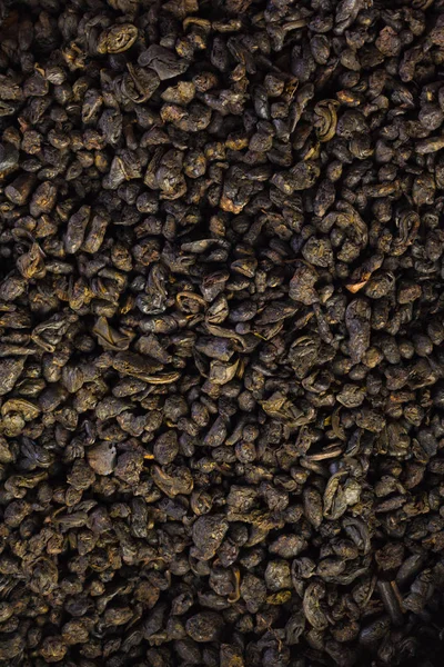 Вид Зверху Сушене Листя Чаю Фон — стокове фото