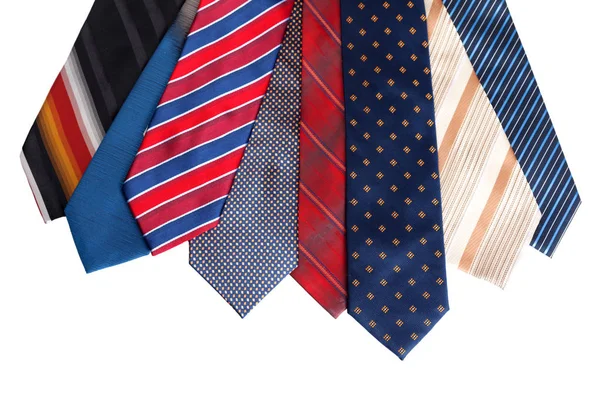 Stilvolle Krawatten Isoliert Auf Weißem Hintergrund — Stockfoto
