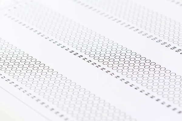 Test Score Sheet Answers Pencil — Stock Photo, Image