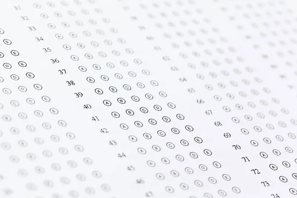 Test Score Sheet Answers Pencil — Stock Photo, Image