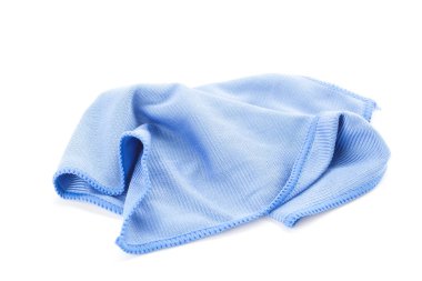 Beyaz izole buruşuk mikrofiber bez