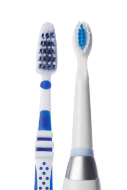 Diş fırçaları ışık arka plan üzerinde görmek 