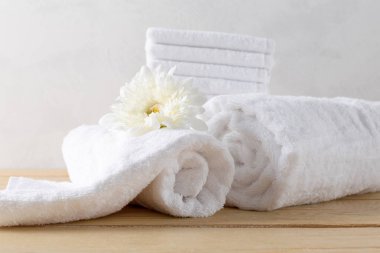 havlu rulo çiçekli, yakın çekim