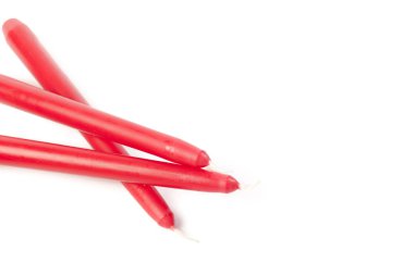 beyaz üzerinde izole mumlar